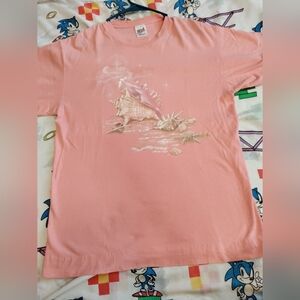 Vintage single stitch seashell nature destination t-shirt large t-shirt